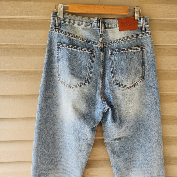 Princess Polly asymmetric crossover waist straight leg jeans size 6 - Picture 6 of 13